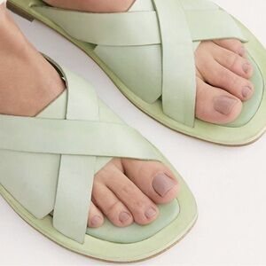 Free People Del Mar sandal in seafoam green